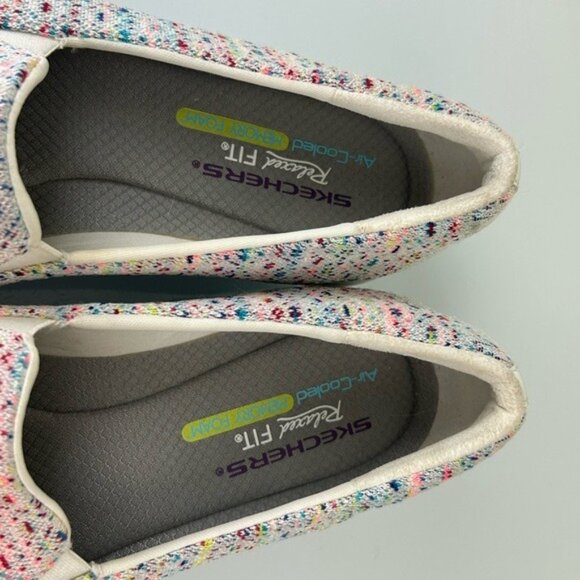 Skechers Multi-Color Speckle Colorful Pull On Sneakers Memory Foam Air-Cool 9.5 - Picture 5 of 16